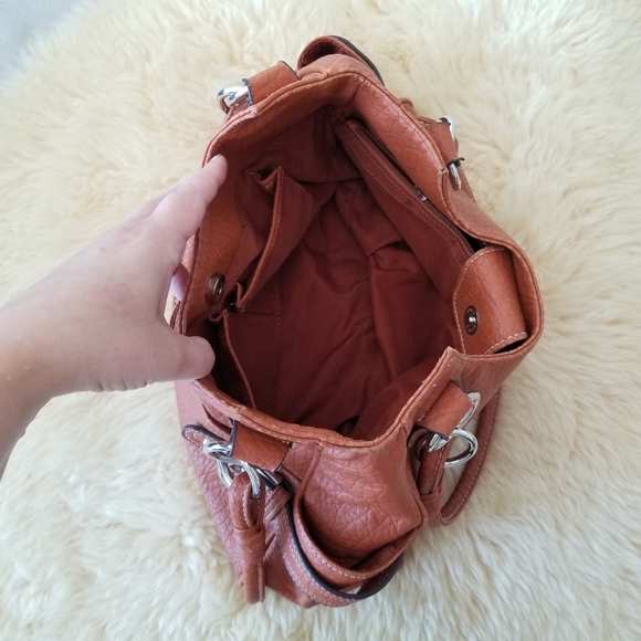 👠 Faux Leather Brown Slouchy Purse - Picture 8 of 14